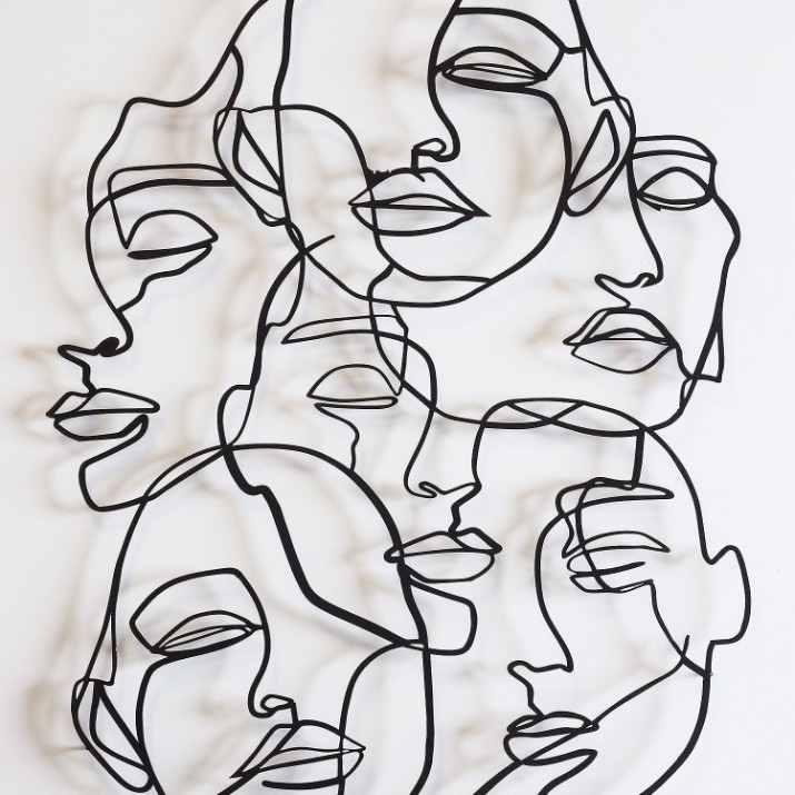 Panou decorativ Wallity Faces Line ArtAPT743 S