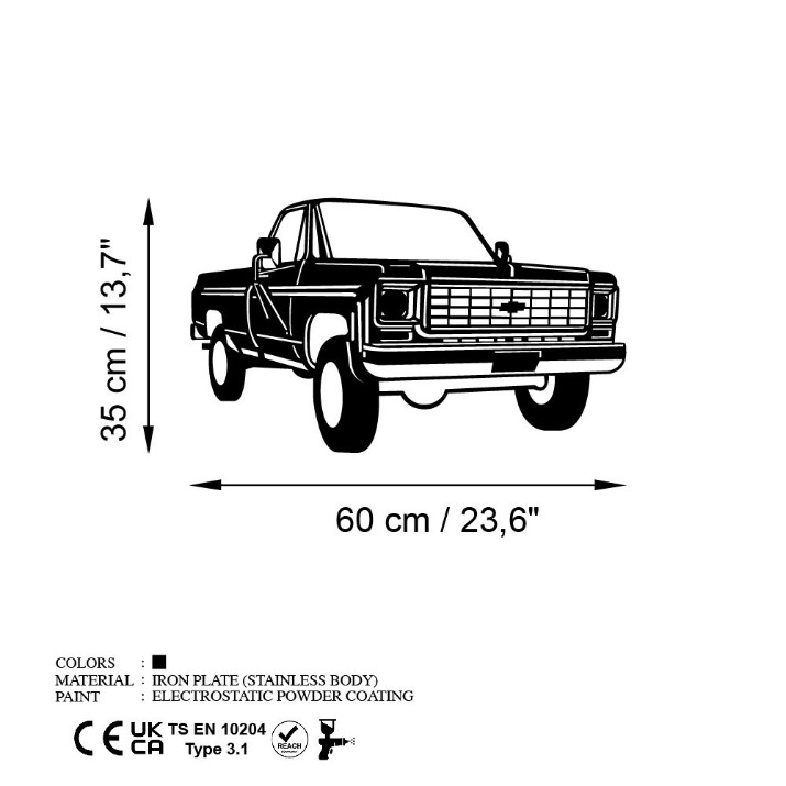 Panou decorativ Wallity Chevy K20 Pickup Truck (1976)