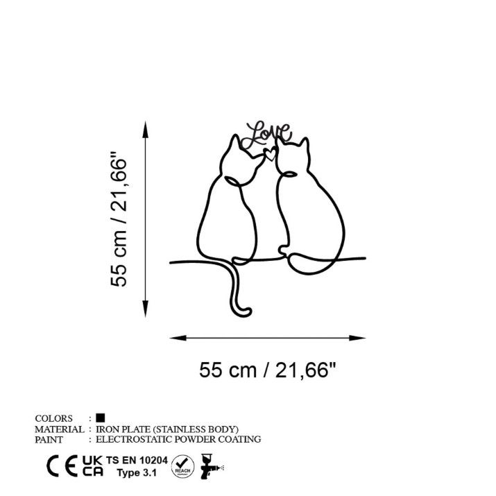 Декоративное панно Wallity Cat 2 v2