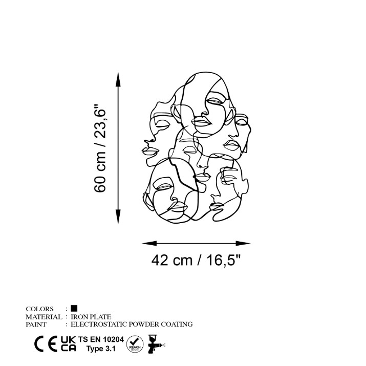Декоративное панно Wallity Facce-1