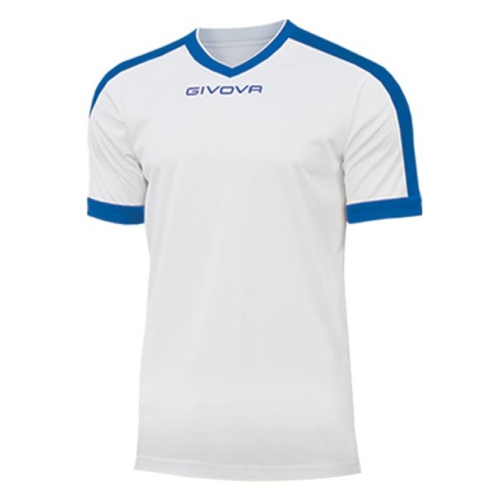 Мужская футболка Givova Revolution White/Royal Blue, s.S (MAC04-0302)