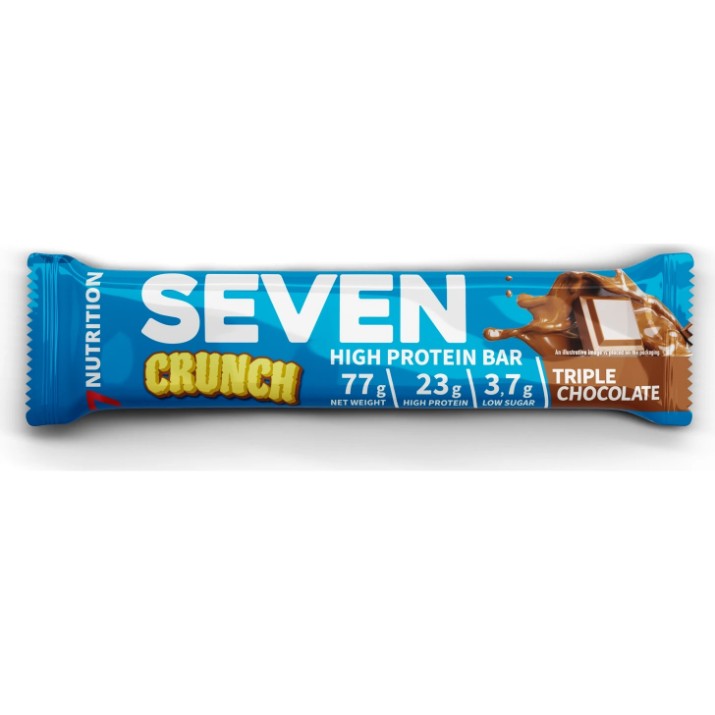 Baton proteic 7Nutrition Seven Bar 77g Triple Choco