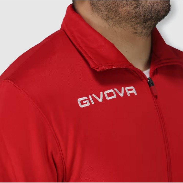 Hanorac pentru bărbați Givova Polarfleece Mono 500 Burgundy, s.L