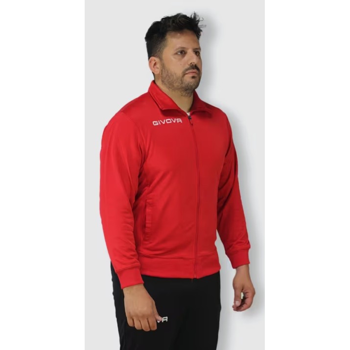 Hanorac pentru bărbați Givova Polarfleece Mono 500 Burgundy, s.M