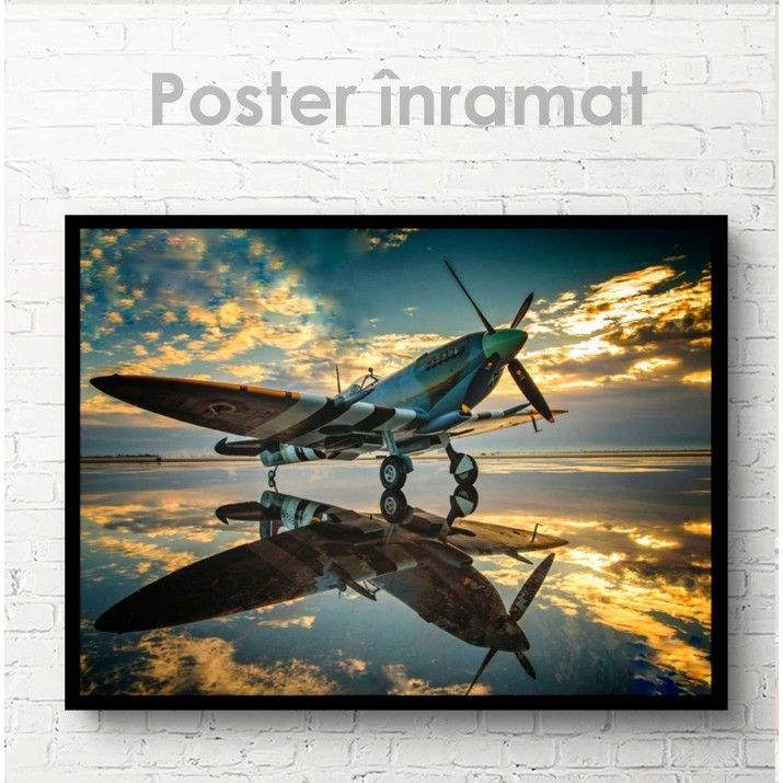 Pictură ArtShop Airplane at Sunset 90x60cm (PTR63-LL)