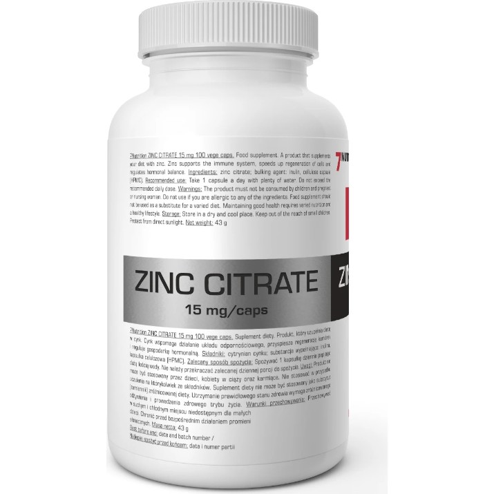 Витамины 7Nutrition Zinc Citrate 100cap
