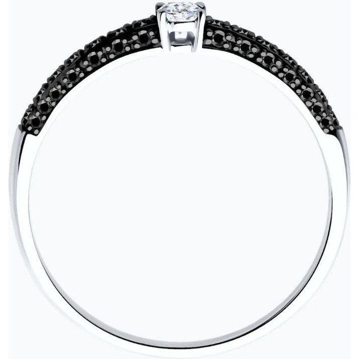 Inel din aur alb cu diamante Casa Bosco 7010085-3 1,53g s.17,5