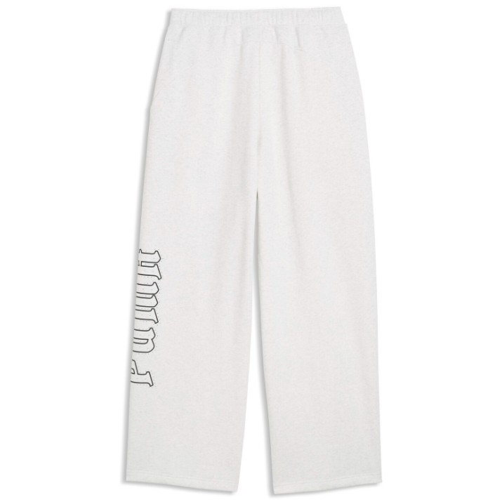 Pantaloni spotivi de dame Puma Street Glam Slouchy Bedazzled White Glow Heather, s.L
