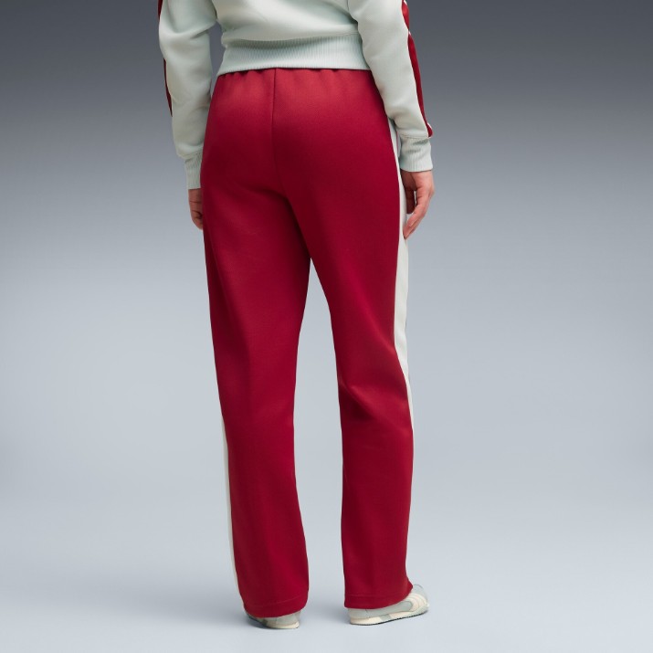 Pantaloni spotivi de dame Puma T7 Always On Straight Garnet Glow/Creme de Mint, s.M