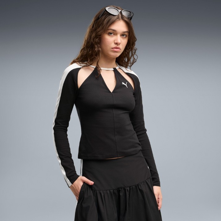 Женский лонгслив Puma T7 Slim Cut-Outs Puma Black, s.L