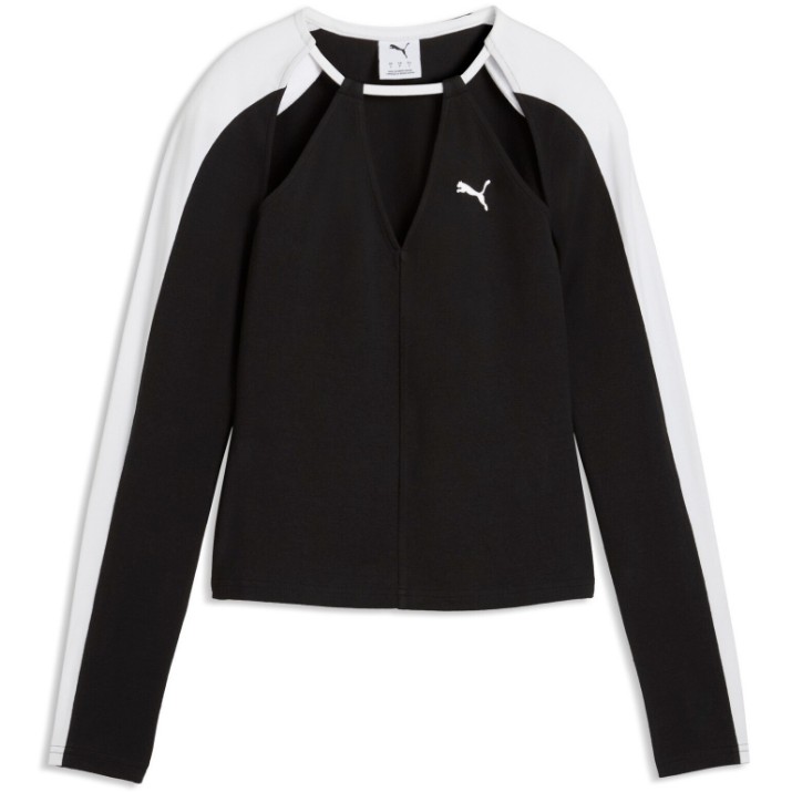 Женский лонгслив Puma T7 Slim Cut-Outs Puma Black, s.M