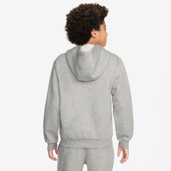 Детская толстовка Nike Sportswear Club Fleece Dark Grey Heather/Base Grey/White, s.XS