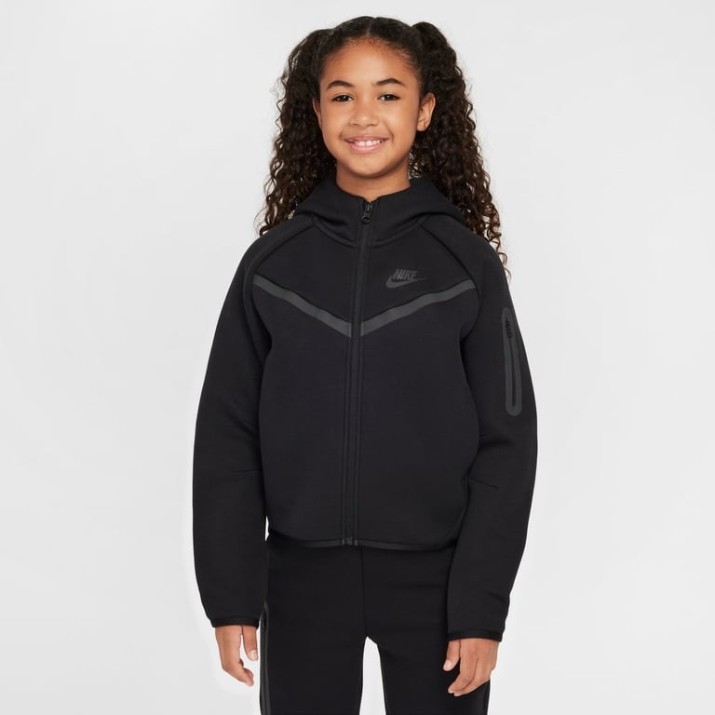 Hanorac pentru copii Nike sportswear Tech Fleece Black, s.M