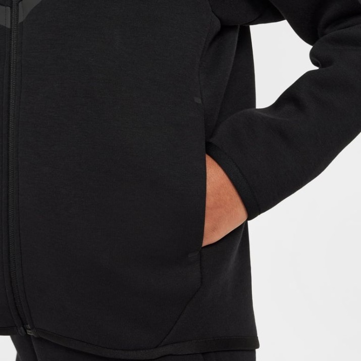 Детская толстовка Nike sportswear Tech Fleece Black, s.XS