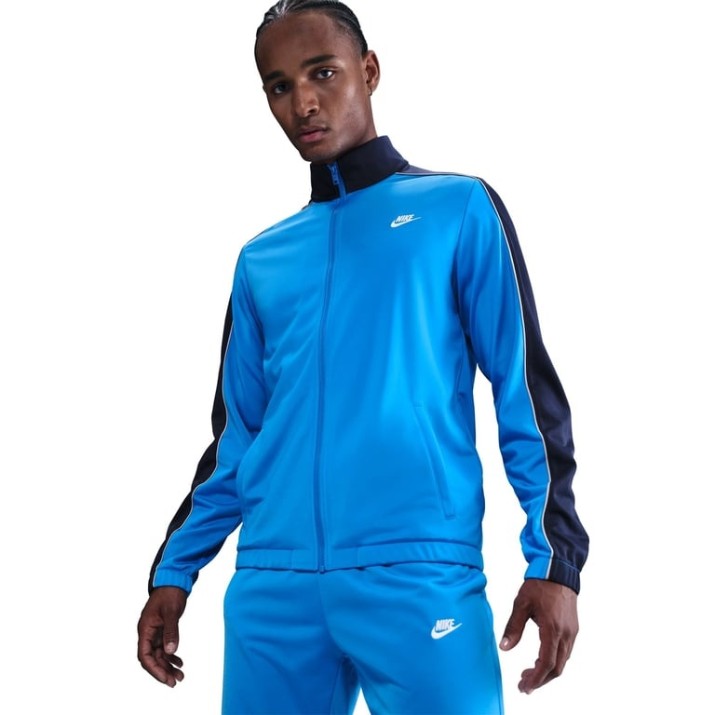Мужской спортивный костюм Nike Sportswear Club Poly-Knit Light Photo Blue/Obsidian/College Grey/White, s.M