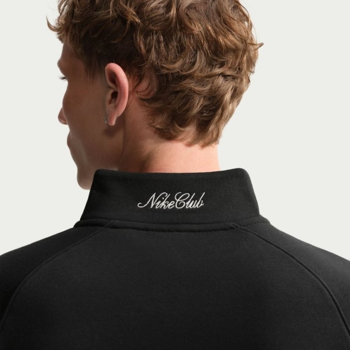 Hanorac pentru bărbați Nike Club 1/2-Zip Fleece Black/Black/Phantom, s.L