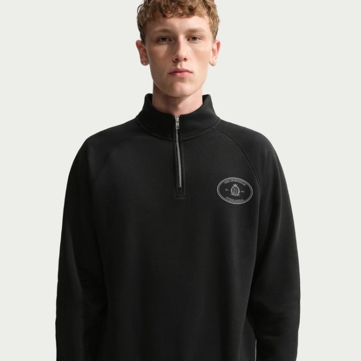 Мужская толстовка Nike Club 1/2-Zip Fleece Black/Black/Phantom, s.M
