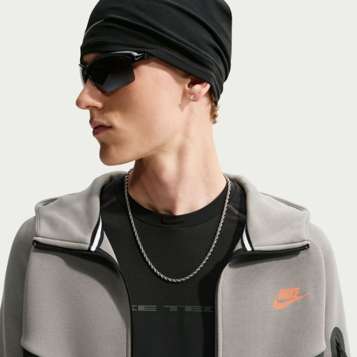 Hanorac pentru bărbați Nike Tech Fleece Light Army/Black/Total Orange, s.S
