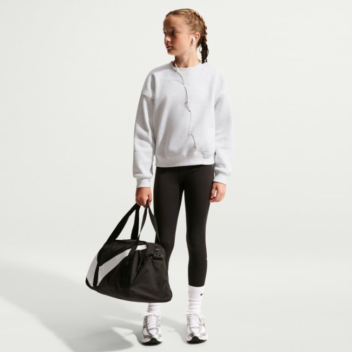 Hanorac pentru copii Nike Sportswear Studio Birch Heather/White, s.XL
