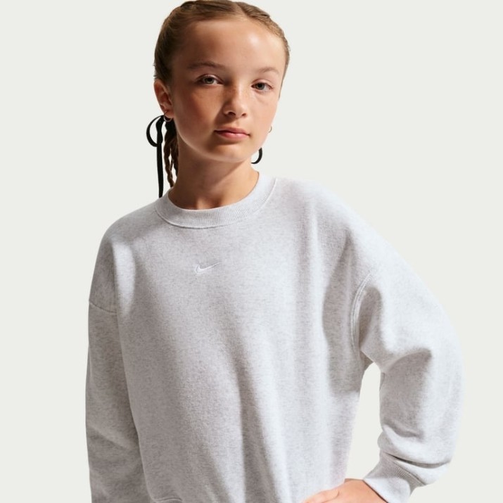 Детская толстовка Nike Sportswear Studio Birch Heather/White, s.S