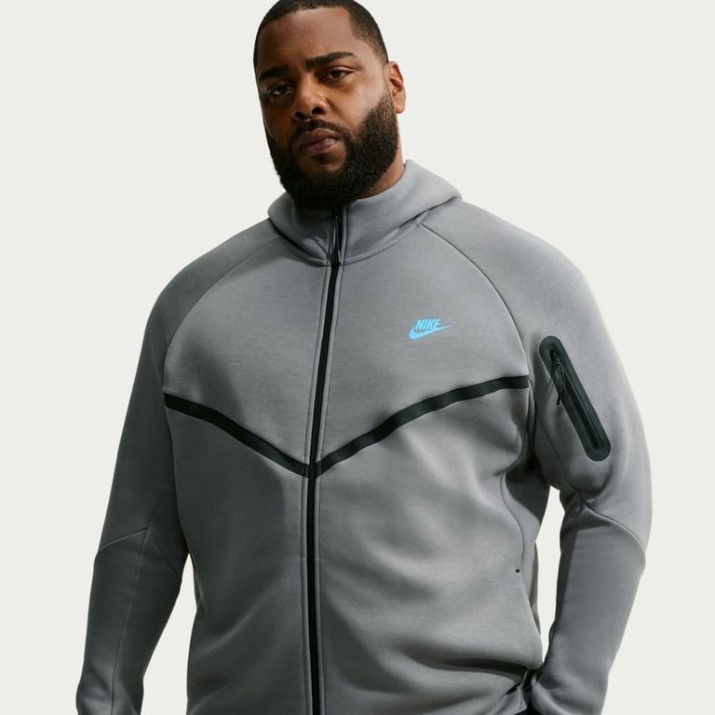 Hanorac pentru bărbați Nike Tech Fleece Smoke Grey/Football Blue, s.2XL
