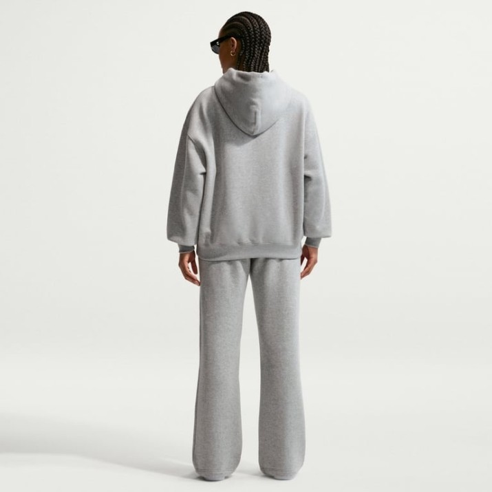 Hanorac damă Nike Studio Fleece Medium Weight Dark Grey Heather/Sail, s.XS