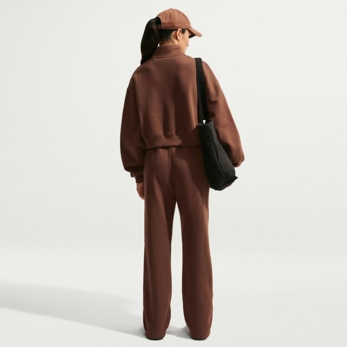 Женская толстовка Nike Studio Fleece Medium Weight Cacao Wow/Sail, s.M