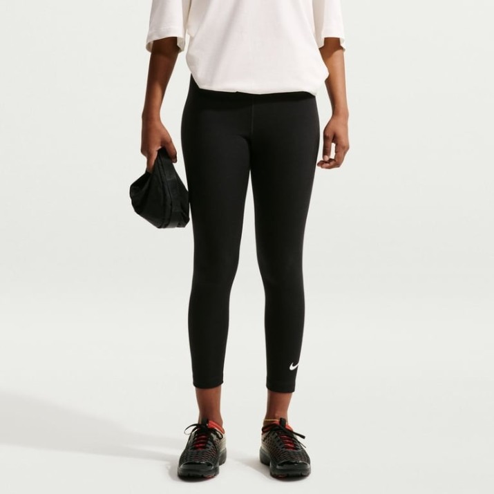 Женские леггинсы Nike Sportswear Classic High-Waisted 7/8 Black/White, s.XL