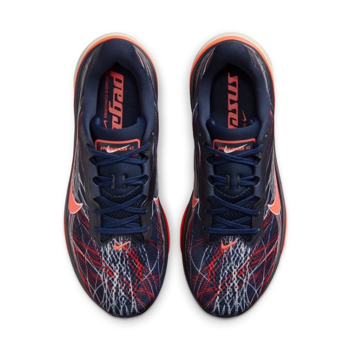 Adidași pentru bărbați Nike Pegasus 42 Obsidian/Light Bone/Bright Crimson/Dynamic Yellow, s.42.5
