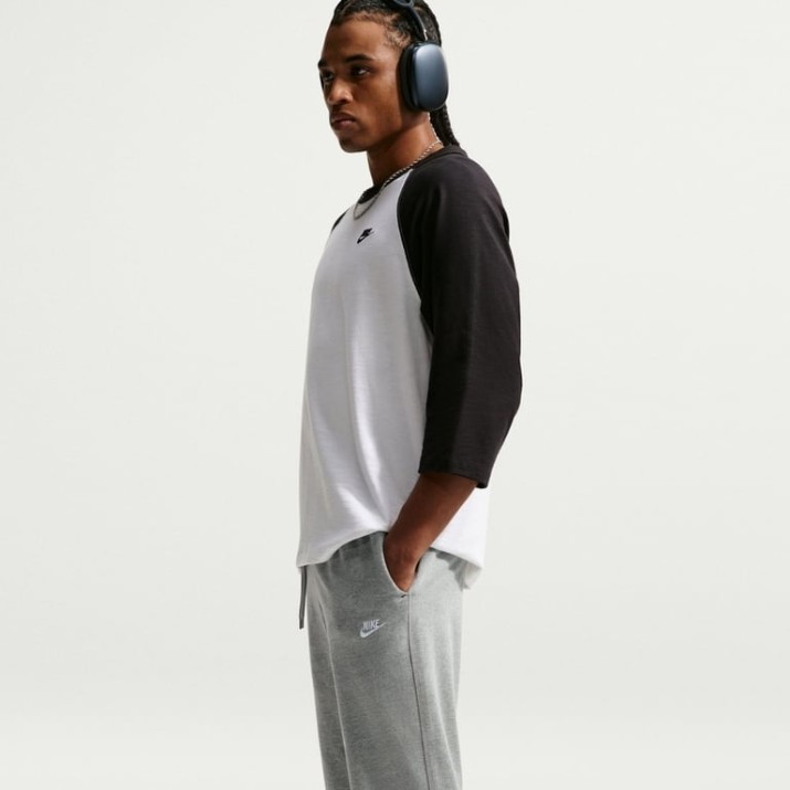 Мужские спортивные штаны Nike M Nk Club Knit Jogger Dark Grey Heather/White, s.L
