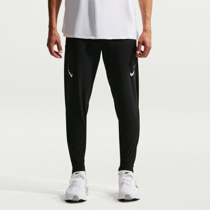 Pantaloni spotivi pentru bărbați Nike AeroSwift Dri-FIT Black/Summit White, s.M