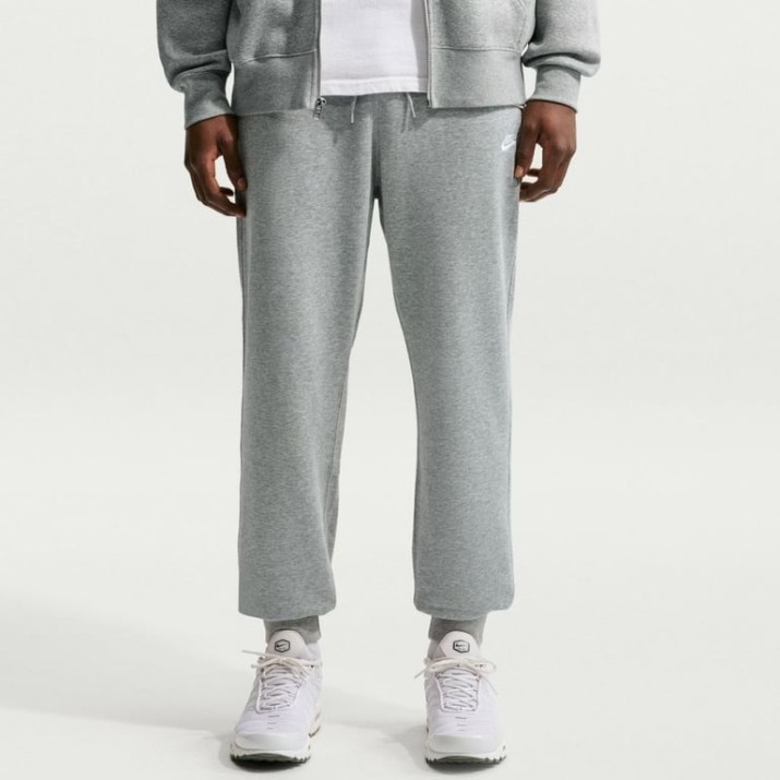 Мужские спортивные штаны Nike Club French Terry Dark Grey Heather/Light Smoke Grey/White, s.XL