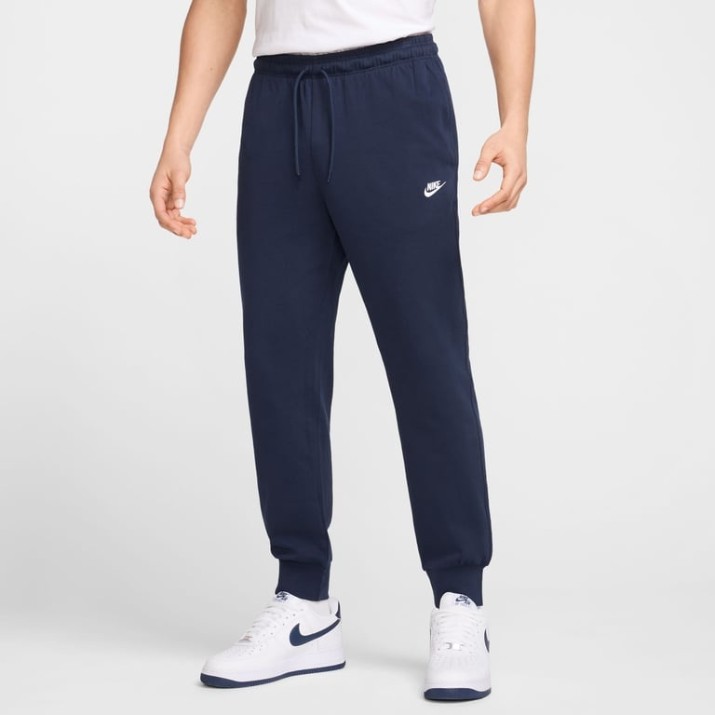 Мужские спортивные штаны Nike M Nk Club Knit Jogger Obsidian/White, s.M