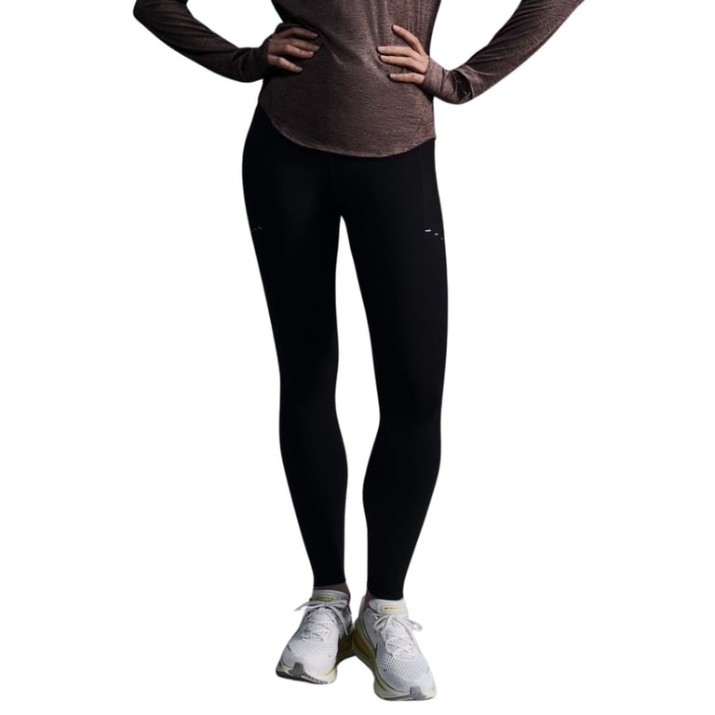 Jambiere damă Nike Swift High-Waisted 7/8 Black/Reflective Silver, s.XL