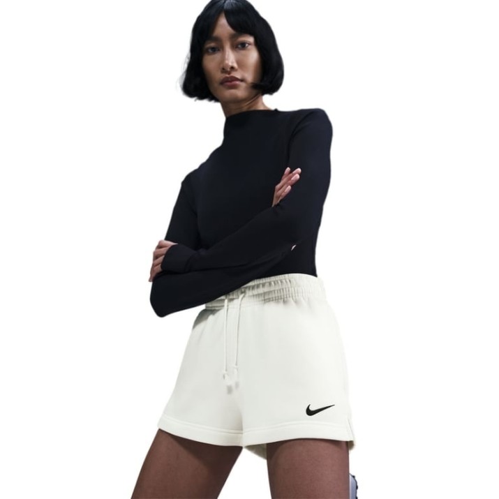 Женские шорты Nike Sportswear Phoenix Fleece Sail/Black, s.M