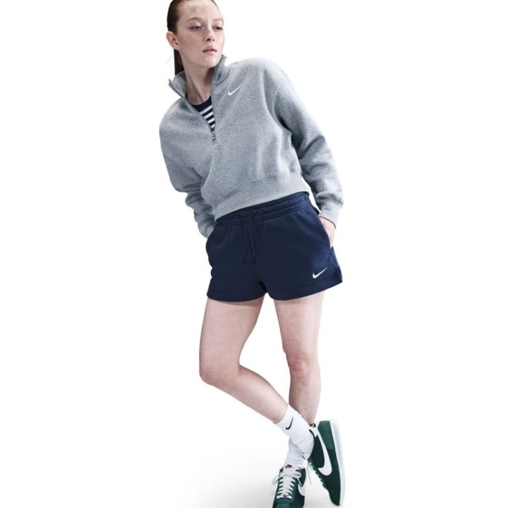 Женские шорты Nike Sportswear Phoenix Fleece Sail/Black, s.M