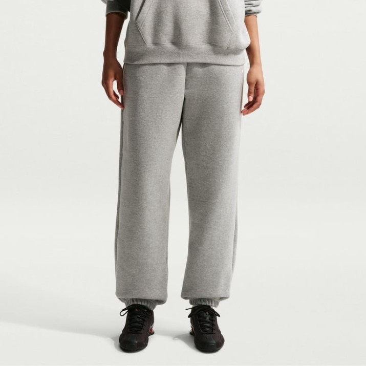 Женские спортивные штаны Nike Studio Fleece Medium Weight Dark Grey Heather/Sail, s.XS