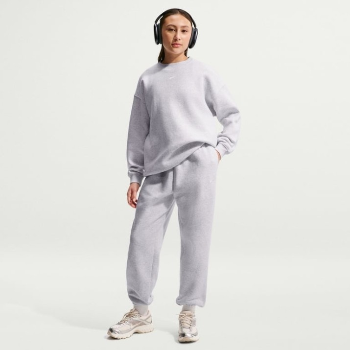 Детские спортивные штаны Nike G Sportswear Studio Fleece Birch Heather/White, s.L