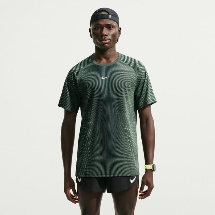 Мужская футболка Nike Stride Aero-FIT Black/Light Green Spark/Reflective Silver, s.XXL