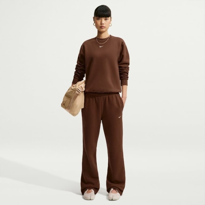 Женские спортивные штаны Nike Studio Fleece Medium Cacao Wow/Sail, s.XL