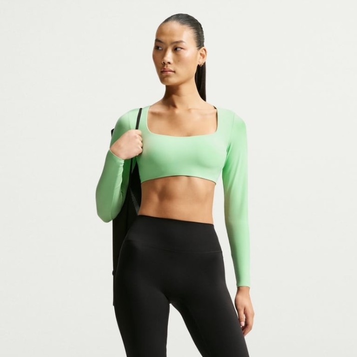 Bustieră Nike Zenvy Cucumber Calm/Cool Grey, s.XL