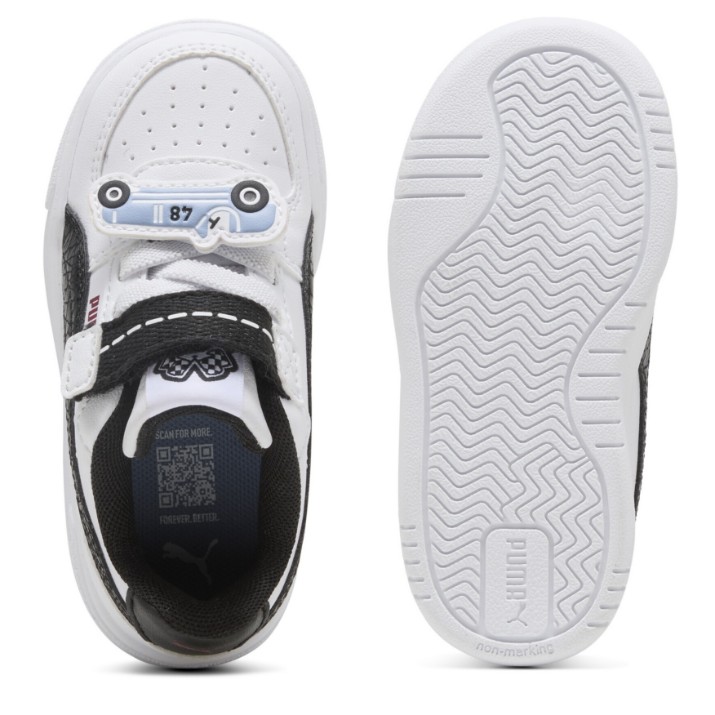 Ghete pentru copii Puma Caven III Racing Crew Ac+ Inf Puma White/Black/Chambray Blue, s.21