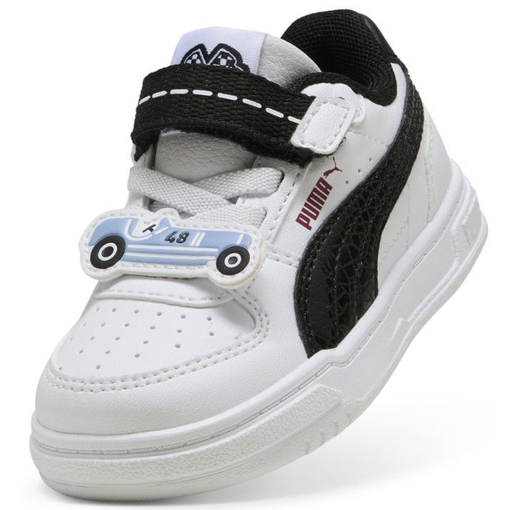 Ghete pentru copii Puma Caven III Racing Crew Ac+ Inf Puma White/Black/Chambray Blue, s.25
