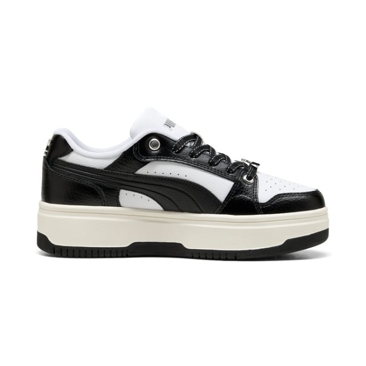 Ghete pentru copii Puma Rebound Femme Low Luxe Warm White/Puma Black/White, s.35.5