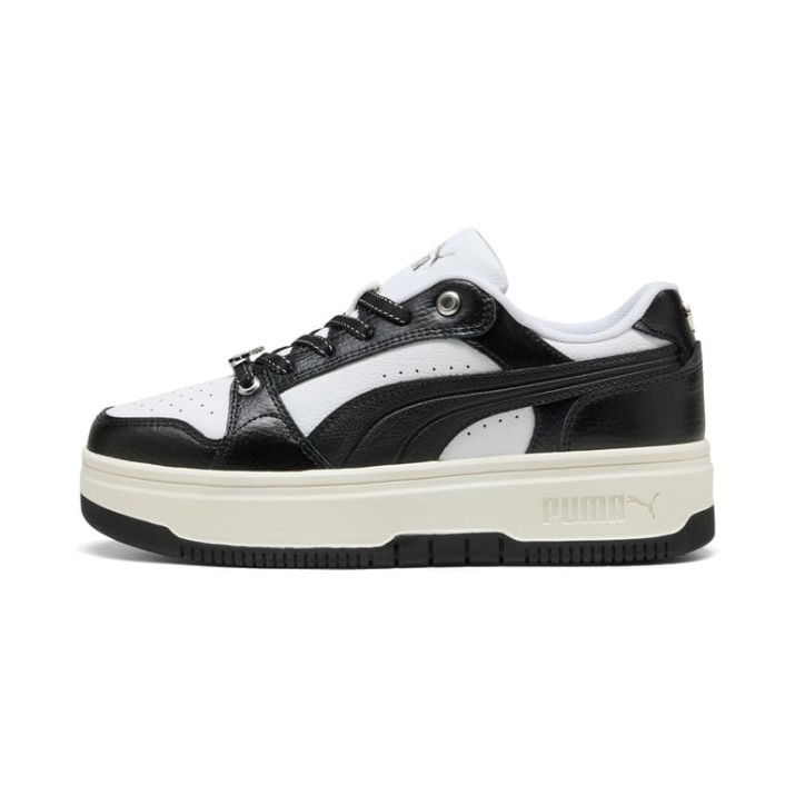 Кеды детские Puma Rebound Femme Low Luxe Warm White/Puma Black/White, s.41