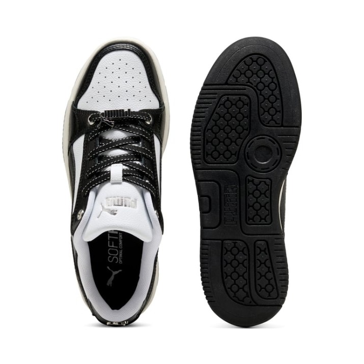 Кеды детские Puma Rebound Femme Low Luxe Warm White/Puma Black/White, s.41