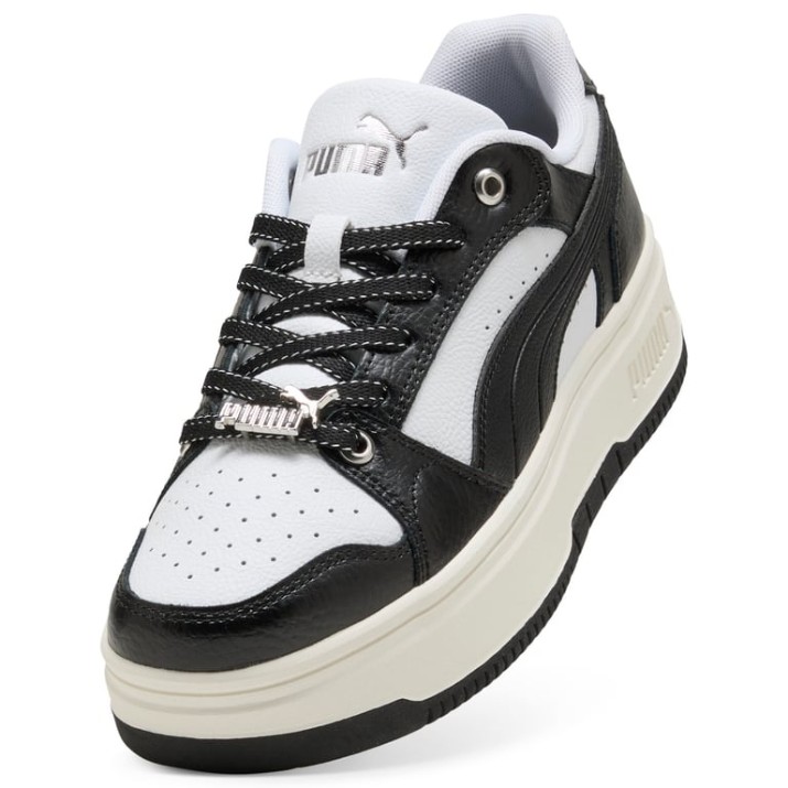 Кеды детские Puma Rebound Femme Low Luxe Warm White/Puma Black/White, s.41
