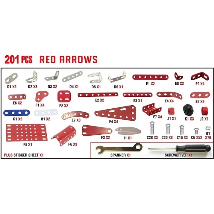 Конструктор New World Airplane Red 201pcs (869-2)