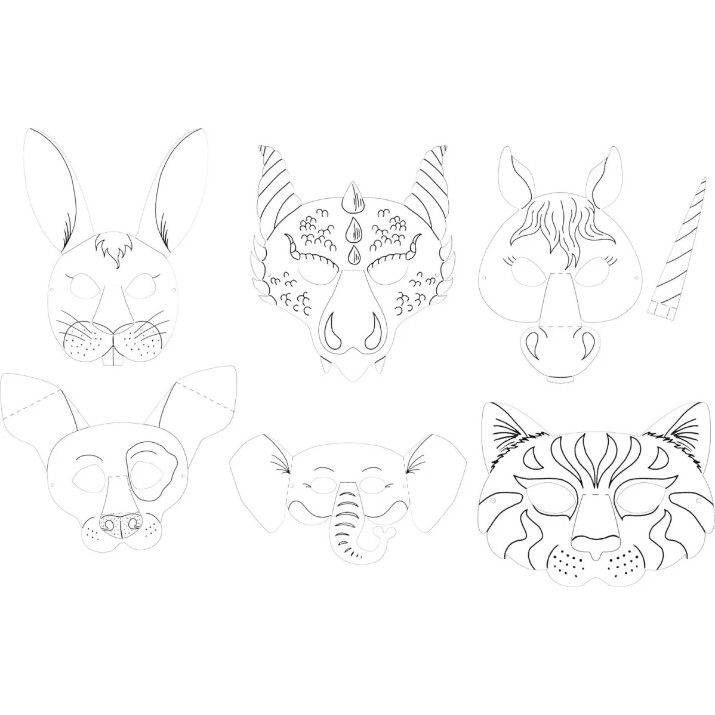 Set pentru creatie Folia Kinder Masken 6pcs (23209)