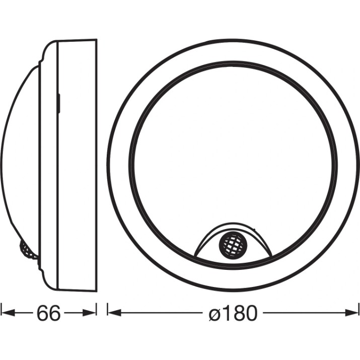 Plafonieră Osram LED Motus 15 Вт LED 3CCT 220 - 240 В IP54 Black Round